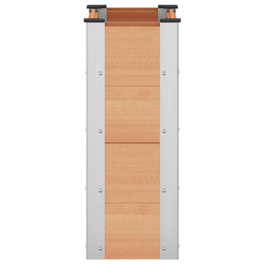 Letto rialzato da giardino Marrone 50 x 30 x 72 cm alluminio 42039025