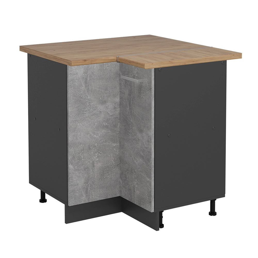 Vicco Mobile ad angolo cucina Calcestruzzo 75.6 cm , PL Rovere