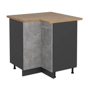 Vicco Mobile ad angolo cucina Calcestruzzo 75.6 cm , PL Rovere