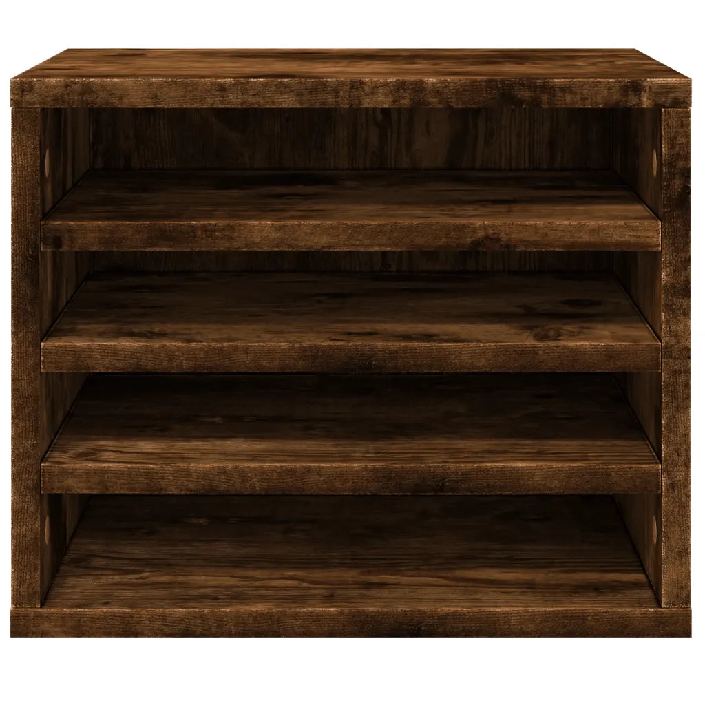 Organizer Scrivania Rovere Fumo 36x26x29,5cm Legno Multistrato 848049