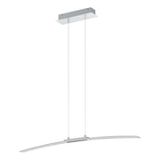 Lampadario A Sospensione Moderno Lasana Alluminio Cromo 1 Luce Led 30W 3500Lm