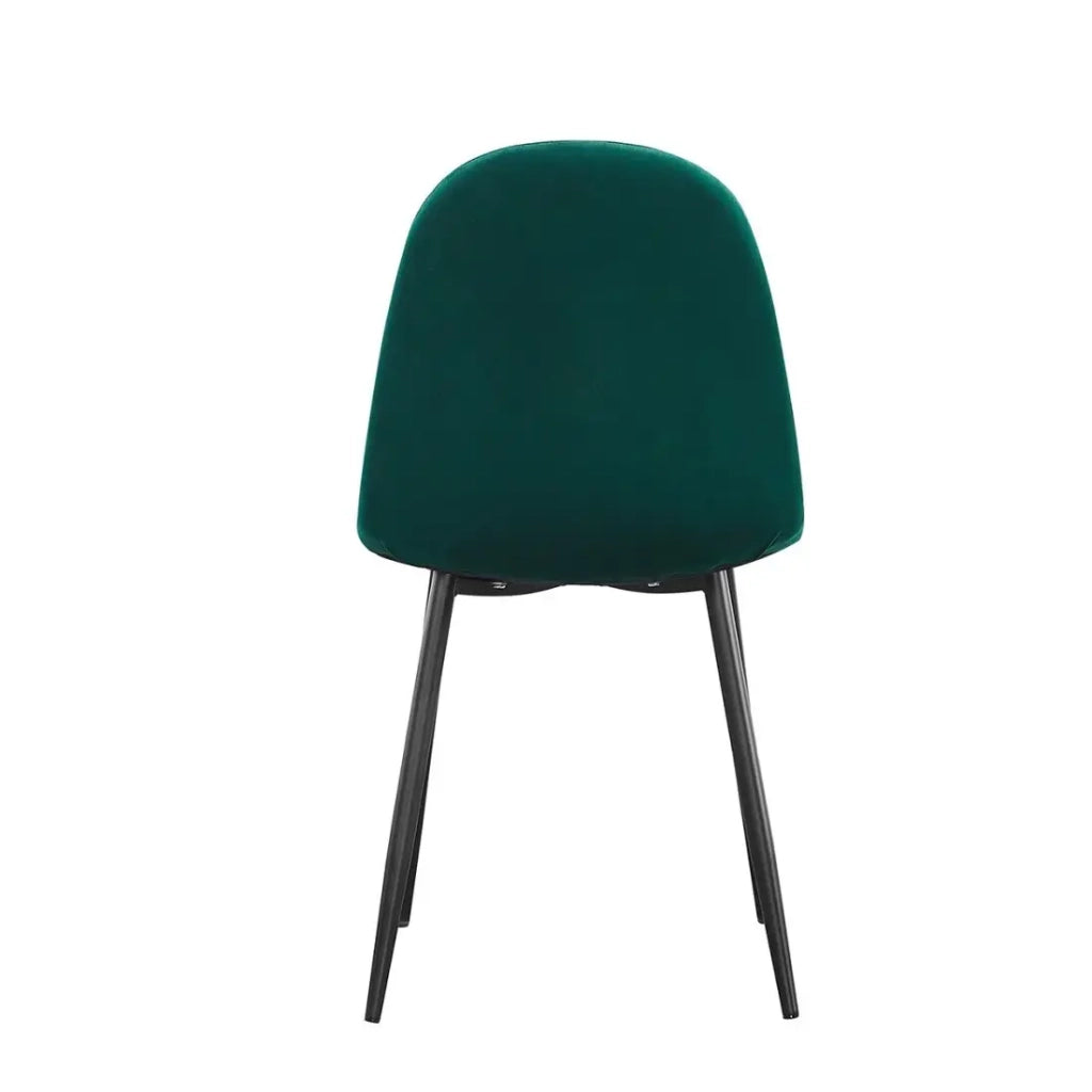 Sedia design BOYLD – Velluto verde e piedi neri – Comfort e stile moderno