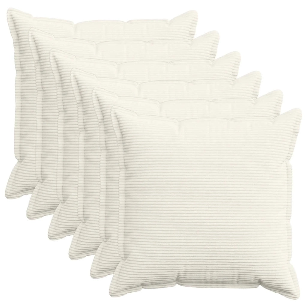Federa 6 pz HOUTEN Crema 65 x 65 cm corduroy 921032