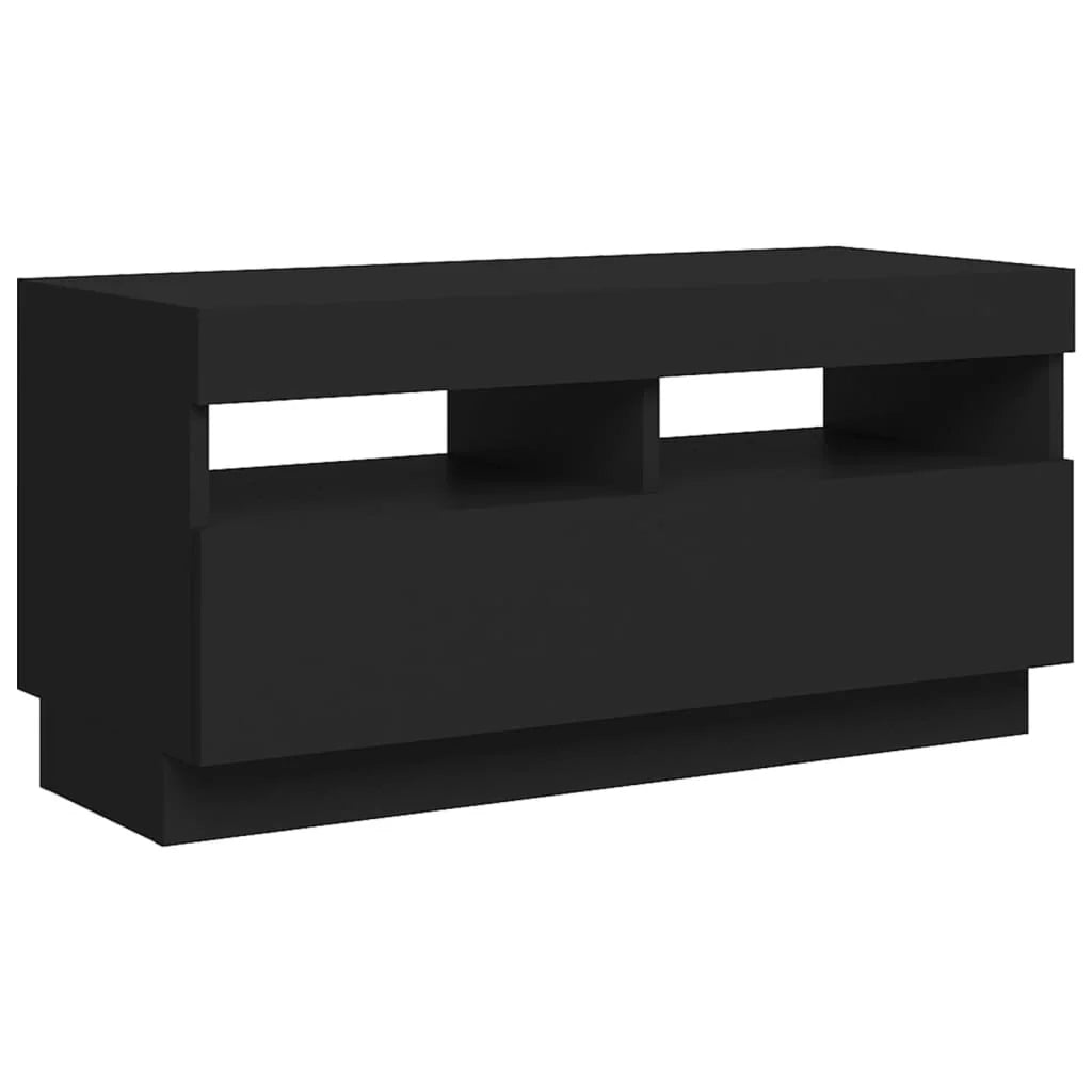 Mobile TV multimediale scaffale TV credenza mobile TV per sala da pranzo soggiorno camera da letto con luci LED 80 x 35 x 40 cm nero 02_0026619