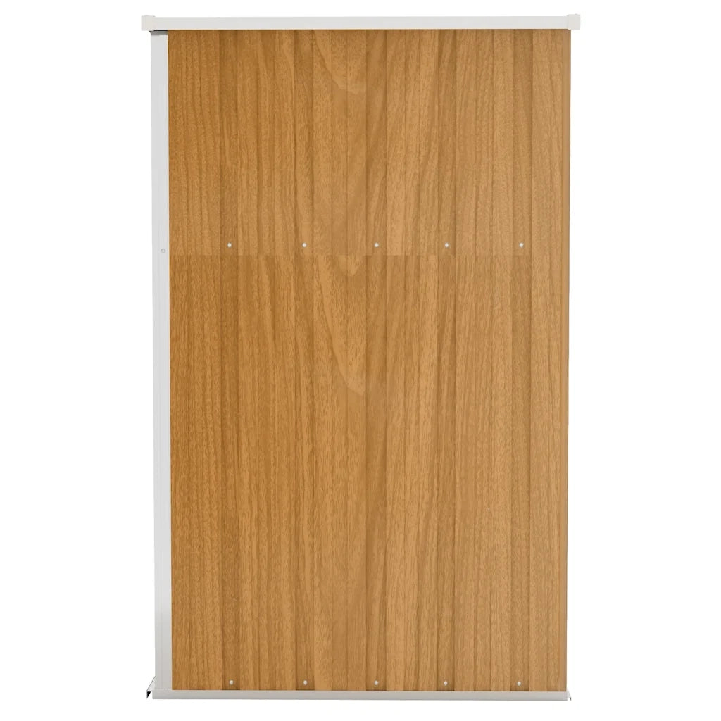 Capanno Giardino a Parete Marrone 118x100x178cm Acciaio Zincato