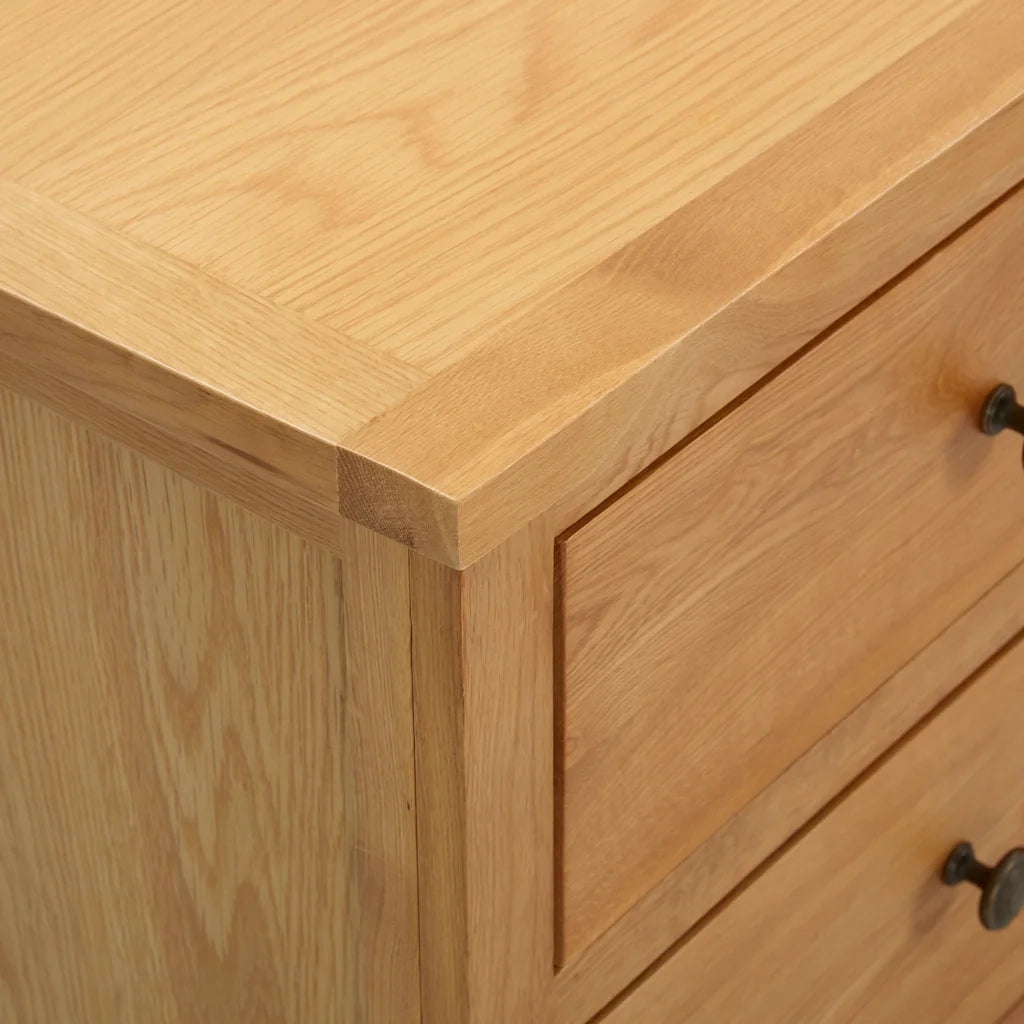 Cassettiera 80x35x75 cm in Legno Massello di Rovere