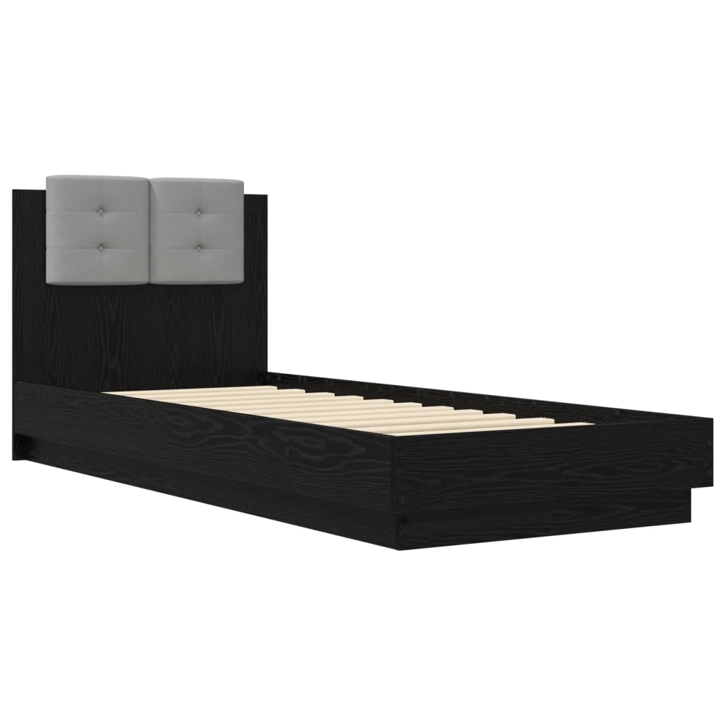 Struttura letto con testata Rovere Nero 80 x 200 cm 3429579