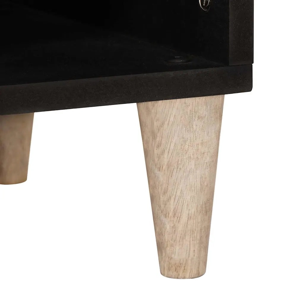 vidaXL Mobile TV Bianco 105 x 33 x 46 cm legno massello di mango