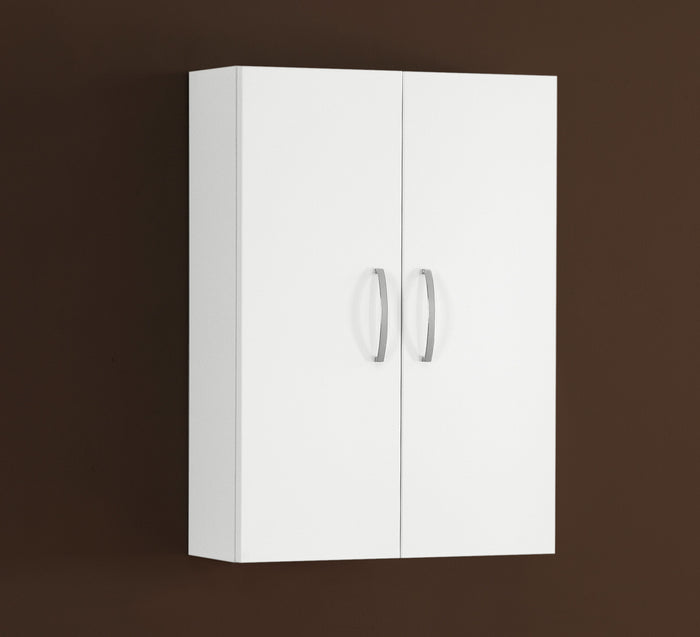 Falegnameria Adriatica Pensile Bagno 2 ante bianco lucido 51x19x72 cm