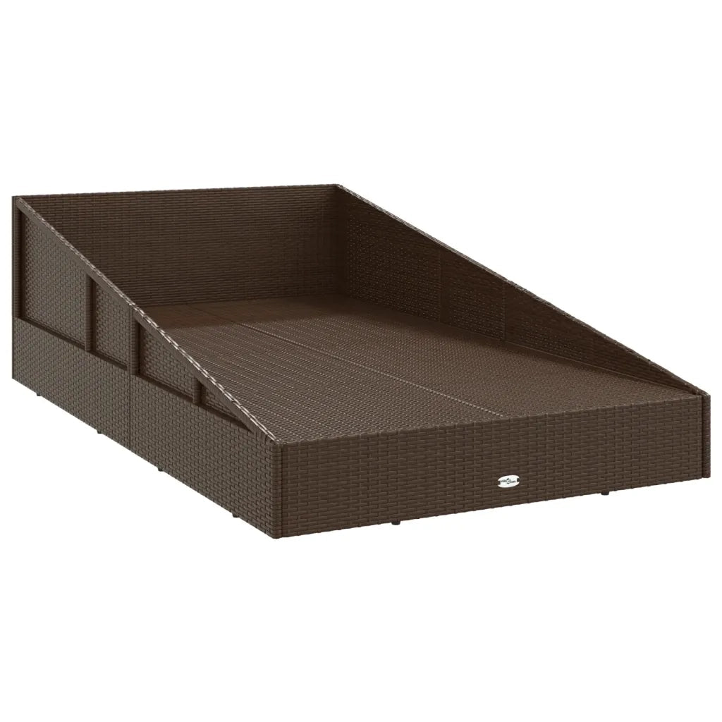 Lettino Prendisole Marrone 201x139 cm in Polyrattan 42666