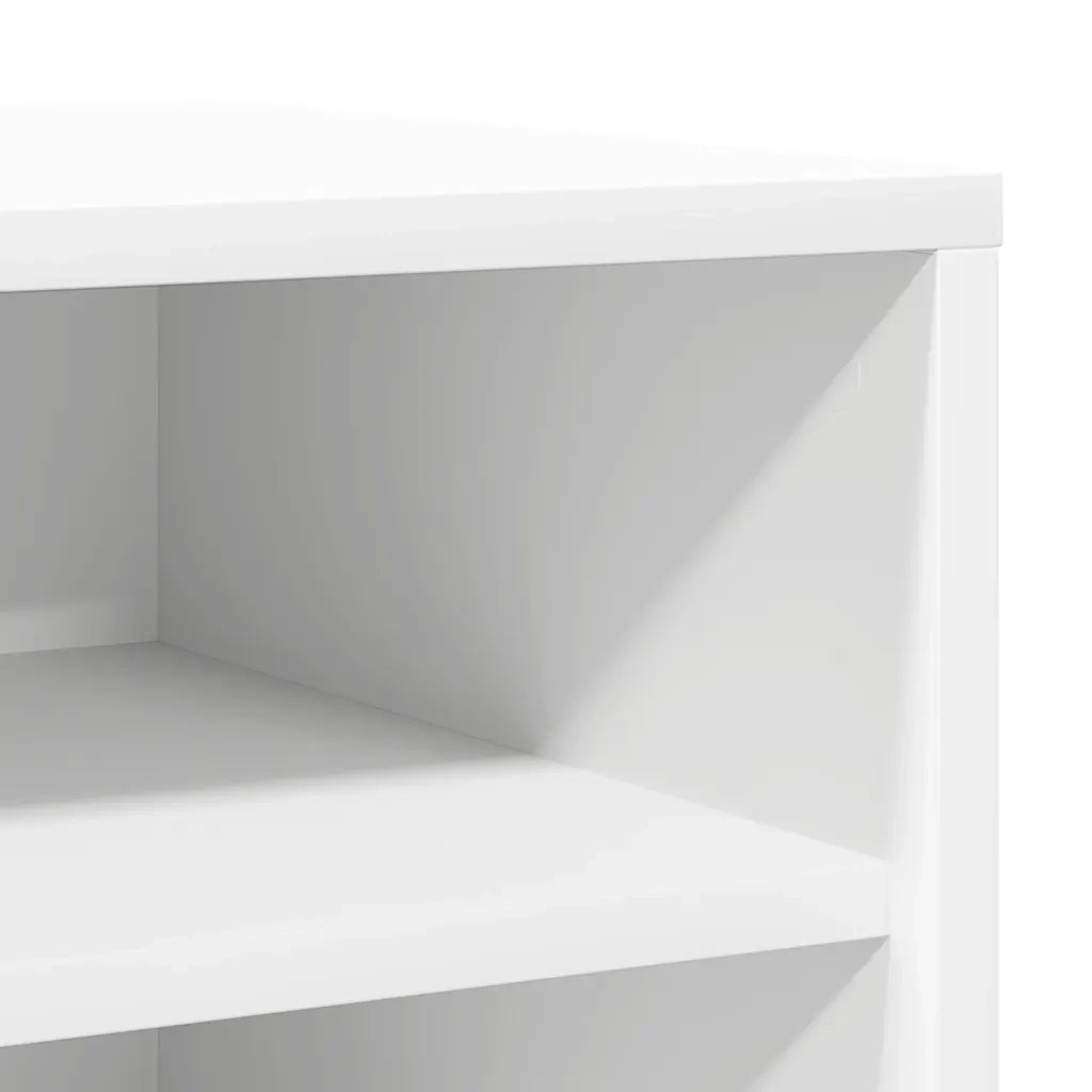 Scarpiere 2 pz-Set di 2 Scaffale per scarpe Bianche 31,5x35x70 cm in Truciolato