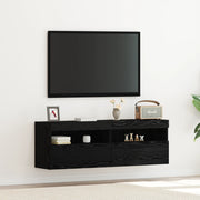 Armadi per TV  con luci LED 2 pcs Nero Rovere 60x30x40 cm
