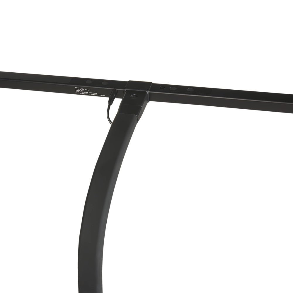 Lampada da tavolo LED nero 48 cm materiale sintetico luce sensore luce 3 colori stile moderno