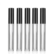 Set di flaconi in vetro riciclabile 6 x 5 ml - Flaconi trasparenti con boccetta nera - Ideali per oli essenziali - Adatti per eyeliner - Progetto di design duraturo - Flaconi oli
