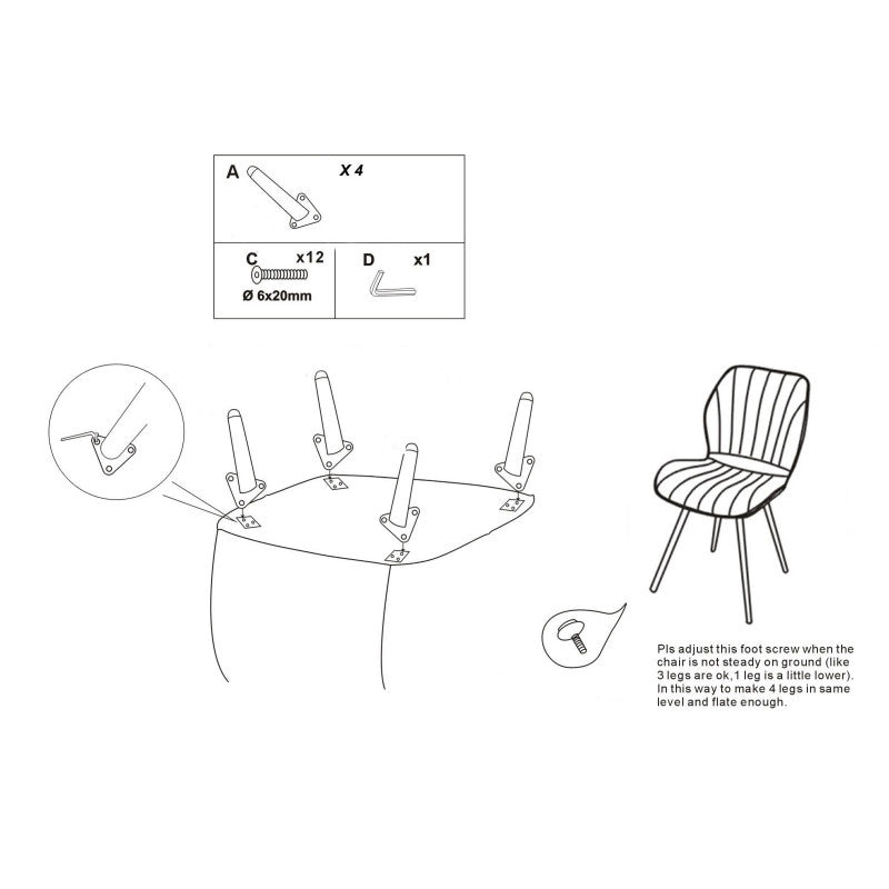 Sedia Paris Space Nera /gold Set 2 Pz cm 46x58x77