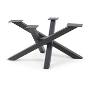 Gamba Centrale Umala in Acciaio per Mobili Fai da Te Design Incrociato 80x49x43 cm Nero [en.casa]