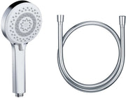 Douchekop universale con goccia, opzionale douchekop a risparmio d'acqua con 3 tipi di getto (corpo, capelli, pelle), facile da pulire douchekop Ø 10,7 cm, tubo douchi 1,60 m