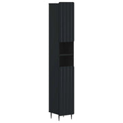Armadio da Bagno con Ripiano Aperto ZWOLLE Nero 896376
