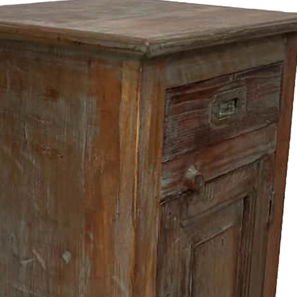 Comodino in legno fatto a mano44x35x73h cm
