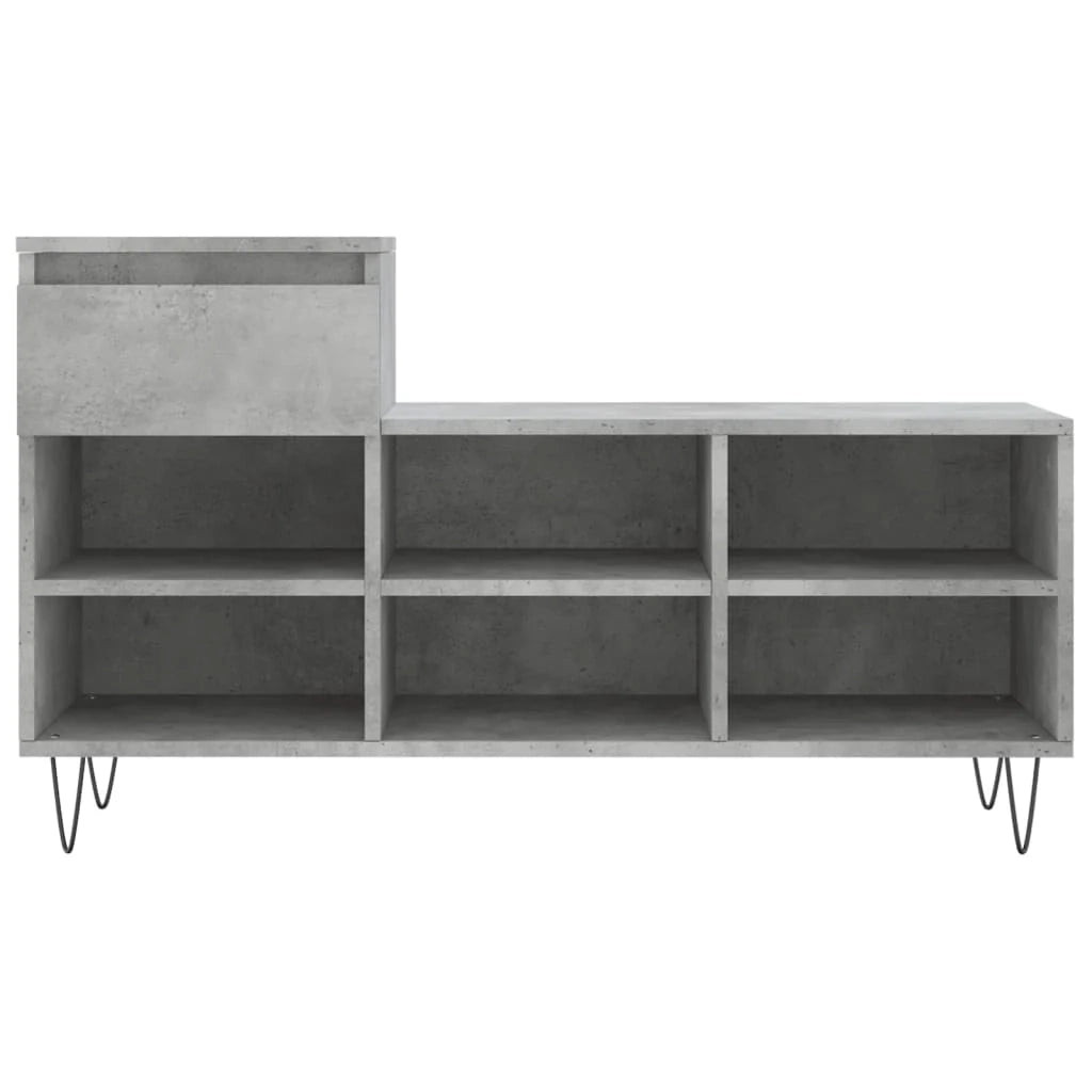 Scarpiera mobiletto portascarpe mobile per ingresso/corridoio/soggiorno 102 x 36 x 60 cm legno ingegnerizzato grigio 02_0021792