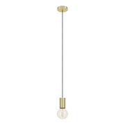 Sospensione Contemporaneo Pozueta 1 Acciaio Ottone Spazzolato 1 Luce E27