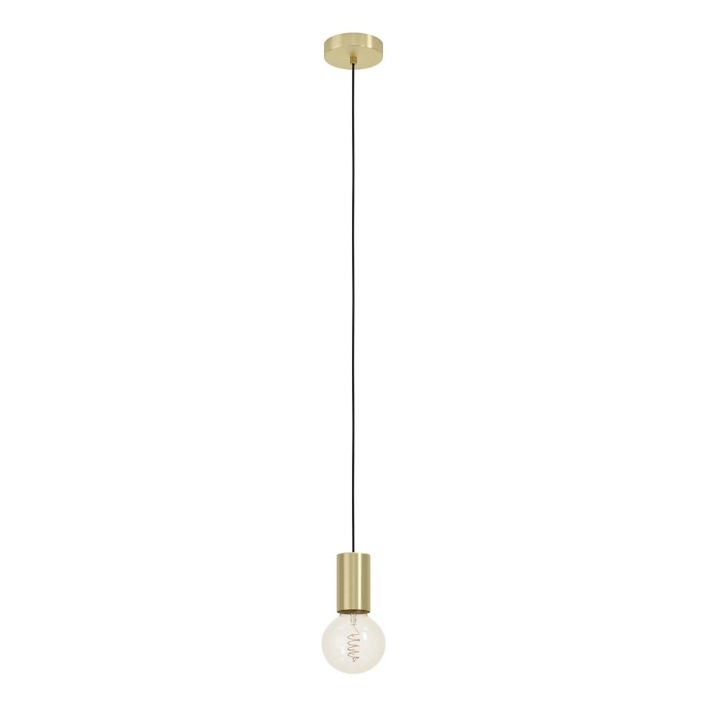 Sospensione Contemporaneo Pozueta 1 Acciaio Ottone Spazzolato 1 Luce E27