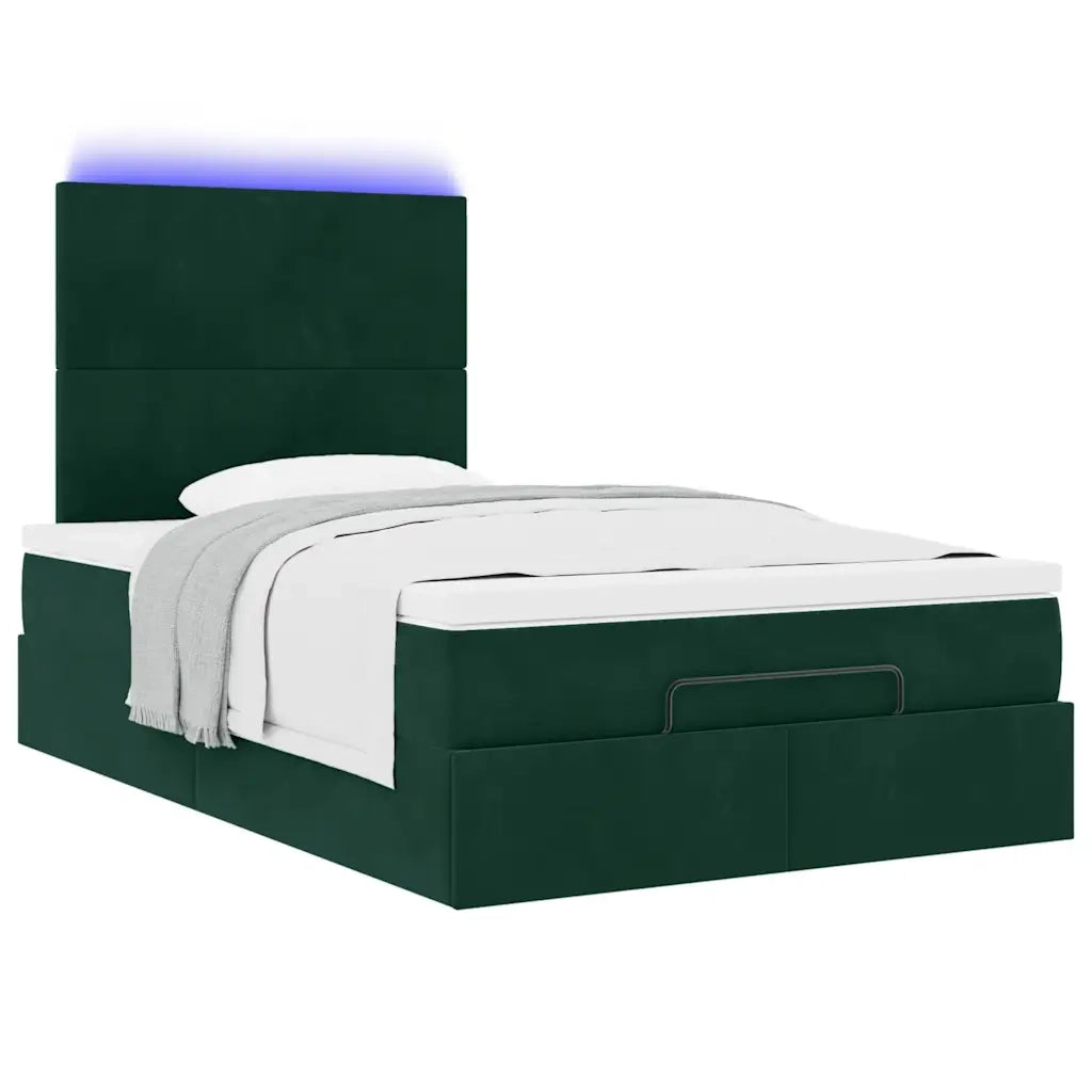 Struttura Letto Pouf con Materassi 120x200 cm Velluto 3314243