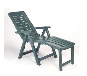 IPAE-PROGARDEN Poltrona con Poggiapiedi Colore Verde - Modello Arizona