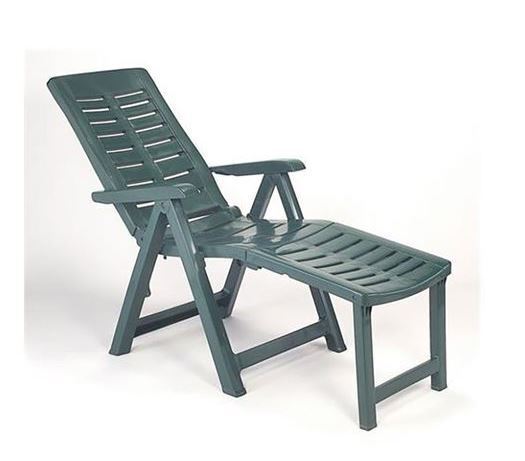 IPAE-PROGARDEN Poltrona con Poggiapiedi Colore Verde - Modello Arizona