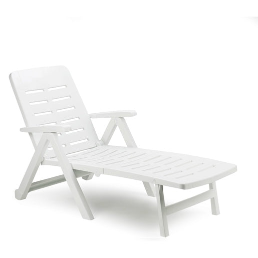 Lettino Smeraldo C/Ruote Bianco