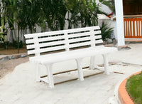 PANCHINA IN RESINA ORCHIDEA BIANCA