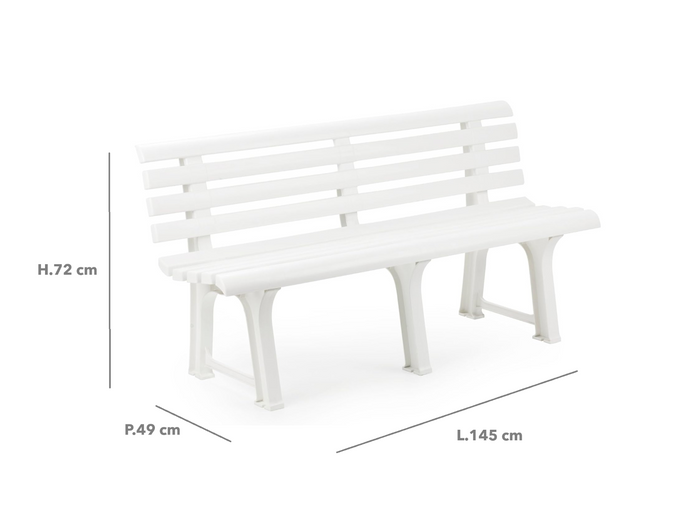 PANCHINA IN RESINA ORCHIDEA BIANCA