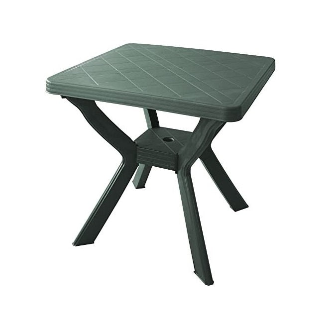 Tavolo Quadrato in plastica 80x80 Nilo verde, per bar, terrazza, giardino