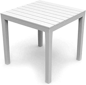 vidaXL Tavolo da Giardino Tavola da Esterni Tavolino per Patio Accessori da Giardino Mobili da Esterni Arredo Bianco 78x78x72 cm in Plastica