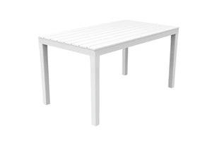 Tavolo Sumatra - 01793, Colore Bianco, 138 x 80 x 8 cm, tessuto, quadrato