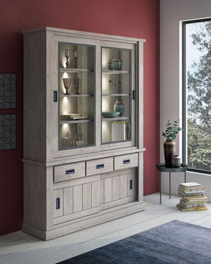 CRISTALLIERA ANTHONY 2ANTE+3CASSETTI 150X40X204 VE281