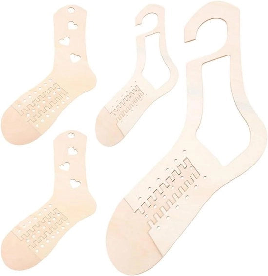 Blocco per calze in legno per maglia e uncinetto - 4 pezzi