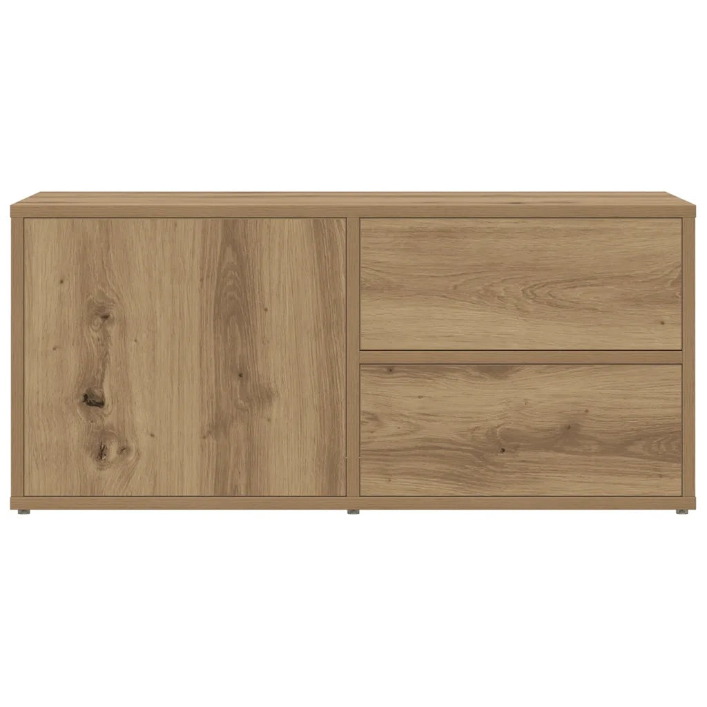 Mobile Porta TV Rovere Artigianale 80x34x35,5 cm Truciolato 856011