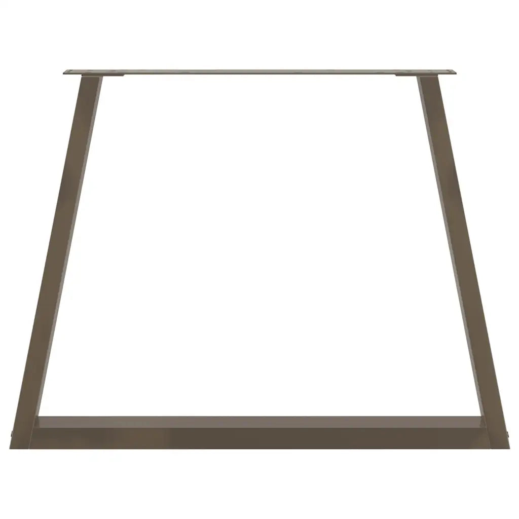 Gambe per tavolo da pranzo a forma di V 3 pz in acciaio naturale 90x(72-73,3) cm 4012595