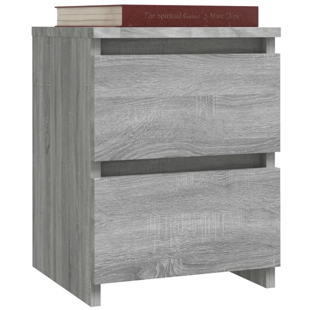 Comodini 2 pz Grigio Sonoma 30x30x40 cm in Legno Multistrato 815330