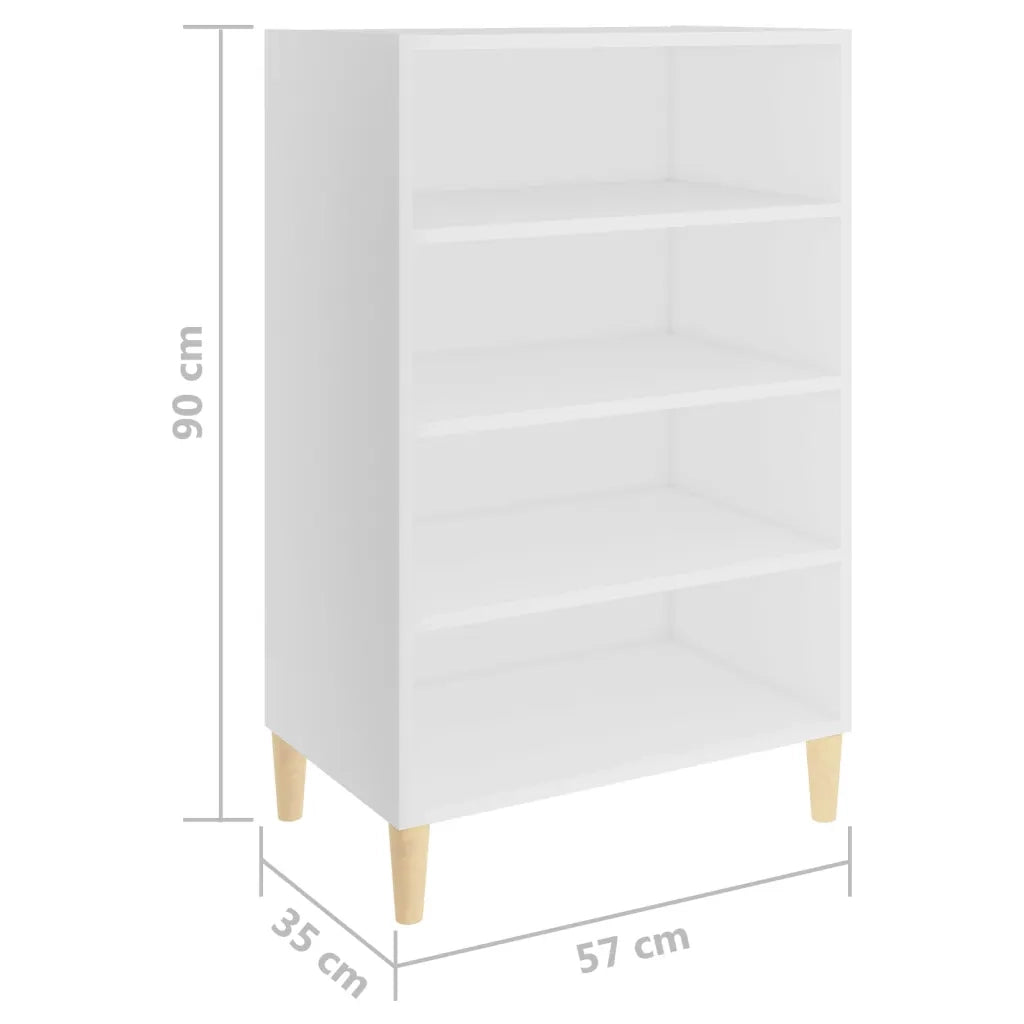 Credenza-Buffet-Armadio da cucina Bianca 57x35x90 cm in Legno Multistrato 159258