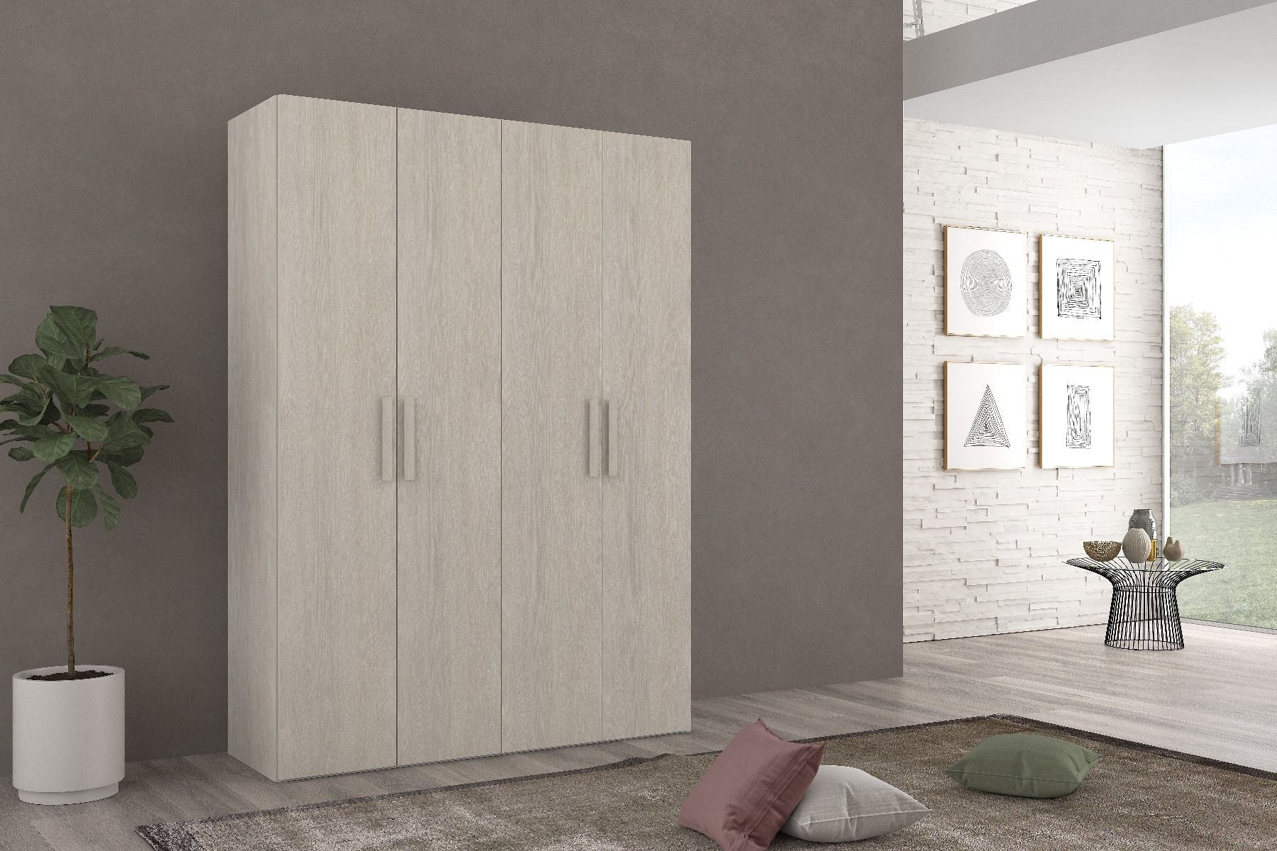 FELVER CASA & CO SRL Armadio 4 Ante BATTENTI Olmo MOD.New Ida