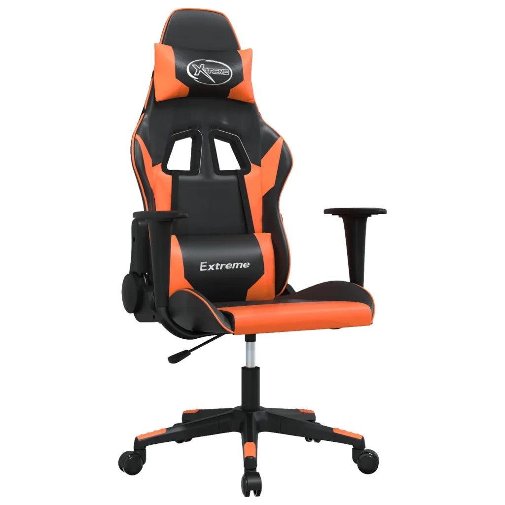 Sedia da Gaming Nero e Arancione in Similpelle 3143693