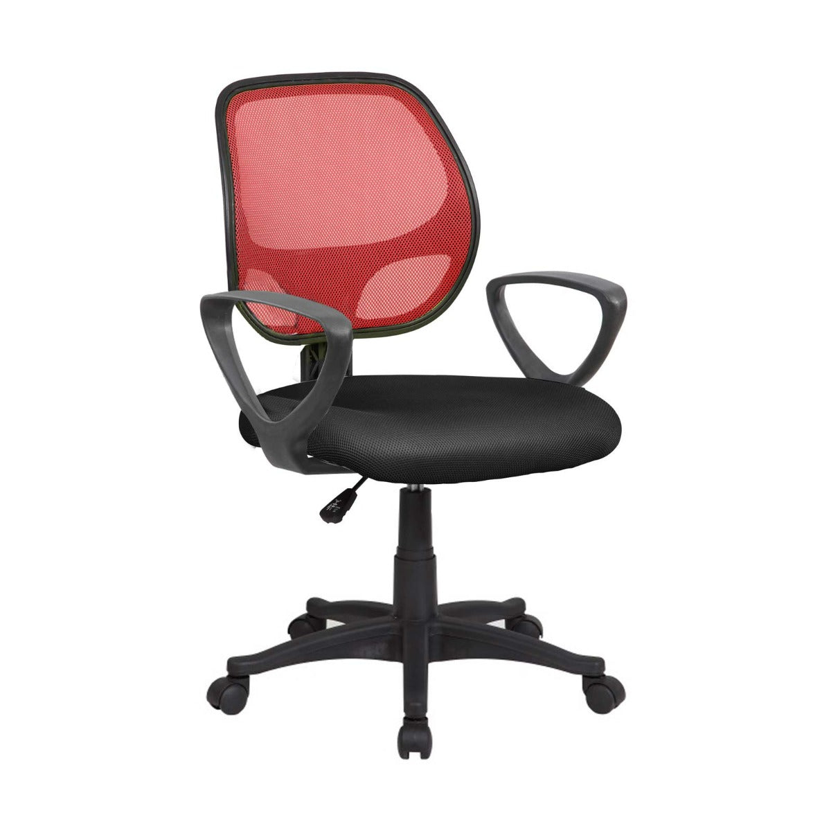 Archimede E8088, Atlanta Sedia Operativa Rete, Rosso (Rosso/Nero), 57 x 55 x 100 cm