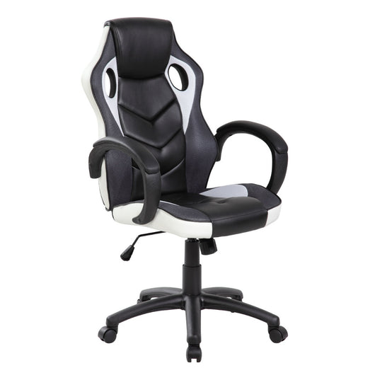 ARCHIMEDE Las Vegas Adulto Poltrona Gaming, PU, Nero e Bianco, L 61 x P 66 x H 106/116