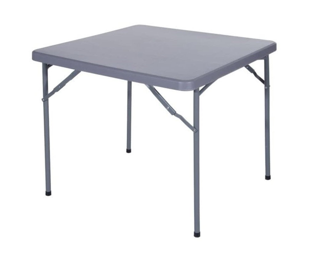 VERDELOOK Tavolo Quadrato Pieghevole in plastica HDPE, 86x86 cm Altezza 74 cm