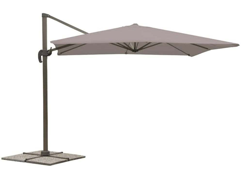 VERDELOOK Ombrellone braccio deluxe 3x3 grigio