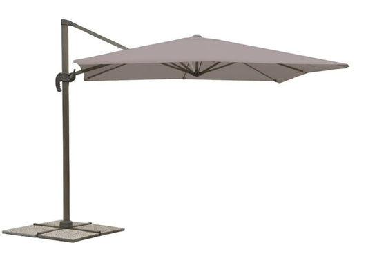 VERDELOOK Ombrellone braccio deluxe 3x3 grigio