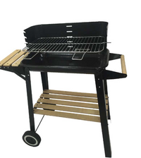 VERDELOOK Barbecue in Acciaio a Carrello con Due Ripiani, 102x44x89 cm