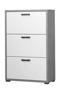 Robuschi 3241OSB Scarpiera Montata 3 Ante a ribalta Doppie Spessore 25mm scocca Finitura Ossido forntali Finitura Bianco Cemento